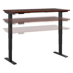 Bush® Business Furniture Move 40 Series 60"W x 30"D Electric Height-Adjustable Standing Desk, Hansen Cherry/Black, Standard Delivery