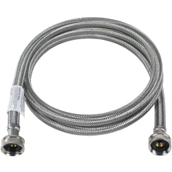 Certified Appliance Accessories Braided Stainless Steel Washing Machine Hose - 48" - Silver, Stainless Steel - WM48SS