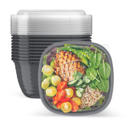 Bentgo Prep 1-Compartment Bowls, Graphite, Total Qty 10