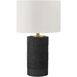 Monarch Specialties Mack Table Lamp, 24"H, Ivory/Black
