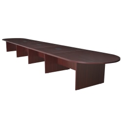 Regency Legacy Melamine Oval Conference Table, 29"H x 240"W x 52"D, Mahogany