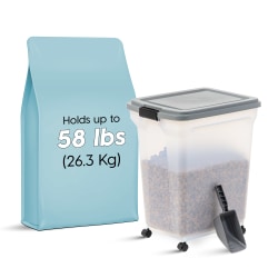 Iris Airtight Container, 67 Qt, Gray