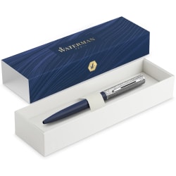 Waterman® Allure Deluxe Ballpoint Pen, Medium Point, 0.7 mm, Blue Lacquer Barrel, Blue Ink