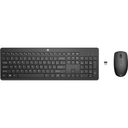 HP 235 Wireless Mouse and Keyboard Combo - USB Type A Wireless RF 2.40 GHz Keyboard - English (US) - USB Type A Wireless RF Mouse - 1600 dpi - AA, AAA - Compatible with Desktop Computer for Mac, PC