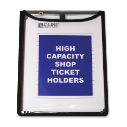C-Line® Heavyweight Vinyl Shop Ticket Holders, 9" x 12", Pack Of 15