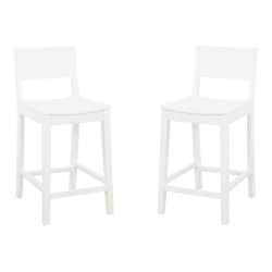 Linon Doncaster Counter Stools, White, Set Of 2 Stools