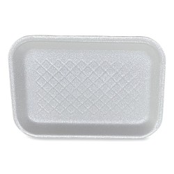 GEN Meat Trays, #2S, 3/4"H x 8-1/2"W x 6"D, White, Pack Of 500 Trays