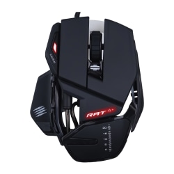 Mad Catz R.A.T. 4+ Optical Corded Gaming Mouse, Full Size, Black, MCZMR03MCINBL
