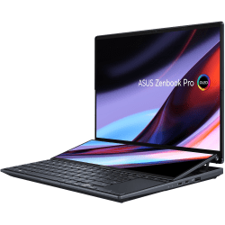 Asus Zenbook Pro 14 Duo Laptop, 14.5" Touchscreen, Intel® Core™ i7, 32GB Memory, 1TB Solid State Drive, Tech Black, Windows® 11 Home
