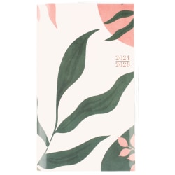 2024-2026 Cambridge® Haven 2-Year Monthly Academic Planner, 3-1/2" x 6", Floral, July 2024 To June 2026, 1714-021A