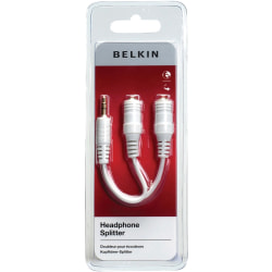 Belkin Speaker and Headphone Splitter - Mini-phone Male, Mini-phone Female - Black