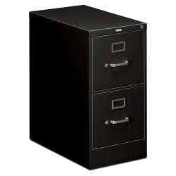 HON® 510 25"D Vertical 2-Drawer File Cabinet, Black