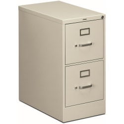 HON® 510 25"D Vertical 2-Drawer File Cabinet, Metal, Light Gray