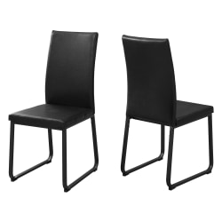 Monarch Specialties Shasha Dining Chairs, Black, Set Of 2 Chairs