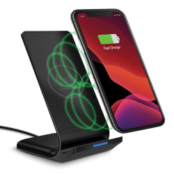 HyperGear Wireless Fast-Charging Stand For Qi-Enabled Smartphones, Black, HPL14519