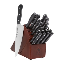 Henckels Solution 18-Piece Knife Block Set, 10" x 6", Brown