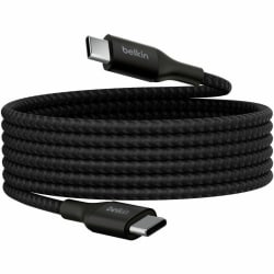 Belkin BoostCharge USB-C to USB-C Cable 240W - 6.56 ft USB-C Data Transfer Cable for MacBook, Chromebook, Notebook, iPad, USB Device, Tablet, Smartphone, MacBook Pro, iPad Air, MacBook Air, Gaming Console - First End: 1 x USB 2.0 Type C - Male