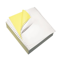 Domtar Continuous Form Paper, 2-Part, Carbonless, 9 1/2" x 11", White/Canary, Carton Of 1,700 Forms