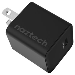 Naztech 20-Watt Power Delivery Mini Fast Wall Charger For iPhone And Android, Black, HPL15441