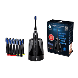Pursonic Sonic Toothbrush With UV Sanitizing Function, 9"H x 1-1/2"W x 1-1/2"D, Black