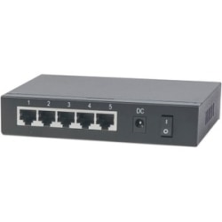 Intellinet Network Solutions PoE-Powered 5-Port (4 x PSE PoE Ports, 1 x PD PoE Port) Gigabit Switch with PoE Passthrough, 68 Watt Power Budget with AC/26 Watt Power Budget with PD Port, Desktop - IEEE 802.3at/af Power-over-Ethernet (PoE+/PoE)