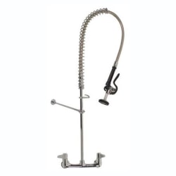 T&S Brass Wall Mount Pre-Rinse With 8" Centers, Stainless