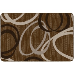 Flagship Carpets Printed Rug, Duo, 4'H x 6'W, Chocolate