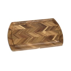 Lipper Acacia Herringbone Cutting Board, 1"H x 18"W x 12-2/10"D, Brown