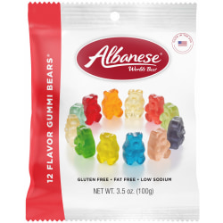 Albanese Candy Gummies, 12 Flavor Gummi Bears, 3.5 Oz