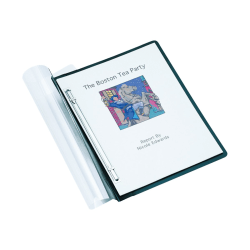 ACCO® ACCOHIDE® Frosted Front Report Cover, 8 1/2" x 11", 500-Sheet Capacity, Clear/Black