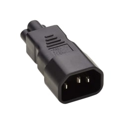 Tripp Lite IEC C14 to IEC C5 Power Cord Adapter - 7A, 125V, Black - Power connector adapter - IEC 60320 C14 to IEC 60320 C5 - AC 100-250 V - 7 A - black - North America