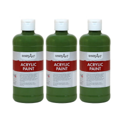 Handy Art Acrylic Paints, 16 Oz, Green Oxide, Pack Of 3 Paints