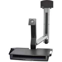 Ergotron® StyleView Sit-Stand Combo System With Worksurface, Polished Aluminum
