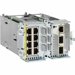 Cisco GRWIC-D-ES-2S-8PC Service Module - 8 x RJ-45 10/100Base-TX Auto-sensing/Auto-negotiating/Auto MDI/MDI-X LAN, 1 x RJ-45 10/100/1000Base-T Auto-sensing/Auto-negotiating/Auto MDI/MDI-X Network100 - 2 x Expansion Slots