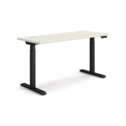 HON Coordinate 58"W Adjustable Height Standing Desk, 3-Stage Base, Steel Mesh/Black