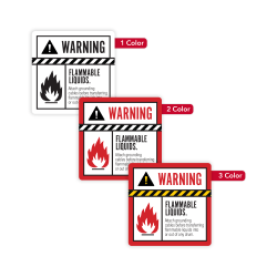 Custom Printed Outdoor Weatherproof 1-, 2- Or 3-Color Labels And Stickers, 2-1/2" x 2-1/2" Square, Box Of 250 Labels
