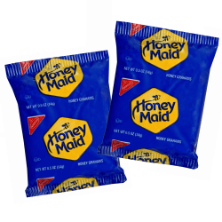 Honey Maid Honey Graham Crackers, 0.5 Oz, 2 Crackers Per Pack, Box Of 200 Packs