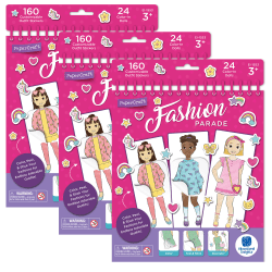 Educational Insights PaperCraft Fashion Parade Paper Dolls Set, Pack Of 3 Sets