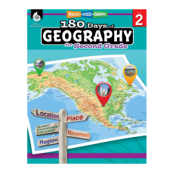 Shell Education 180 Days Of Geography, Grade 2