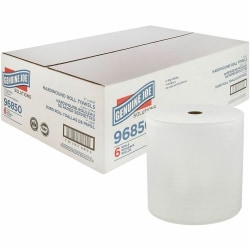 Genuine Joe 1-Ply Non- Hardwound Paper Towels, 850' Per Roll, Pack Of 6 Rolls