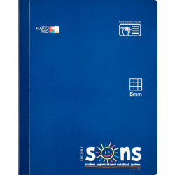 SONS System Quad Grid Notebooks, 9-3/4" x 7-1/2", 1 Subject, Quadrille Rule, 5mm, 200 Sheets, Blue