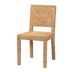 bali & pari Anfield Natural Seagrass And Mahogany Wood Dining Chair, Natural