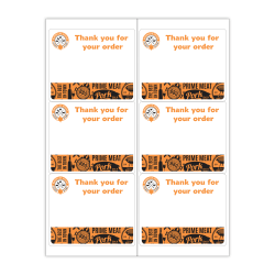 Custom Printed 2-Color Laser Sheet Labels And Stickers, 3-1/3" x 4" Rectangle, With Perforation, 6 Per Sheet, 100 Sheets Per Box