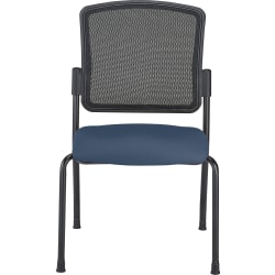 WorkPro® Spectrum Series Mesh/Vinyl Stacking Guest Chair with Antimicrobial Protection, Armless, Navy, Set Of 2 Chairs, BIFMA Compliant