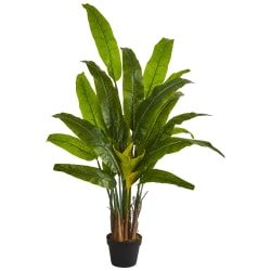 Nearly Natural Travelers Palm 54"H Artificial Tree With Pot, 54"H x 9-1/2"W x 7"D, Green