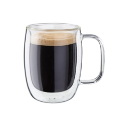 Zwilling Sorrento Plus Double Wall Glass Double Espresso Mug Set, 4.5 Oz, Clear, Set Of 2 Mugs