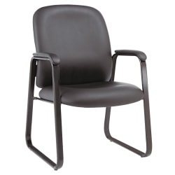 Alera® Genaro Bonded Leather High-Back Guest Chair, Black