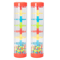 Westco Educational Products 8" Mini Rainshakers, Multicolor, Pack Of 2 Rainshakers