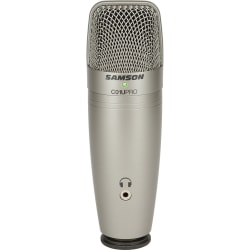 Samson C01U PRO Wired Condenser Microphone - Mono - 20 Hz to 20 kHz - Shock Mount - USB, Mini-phone