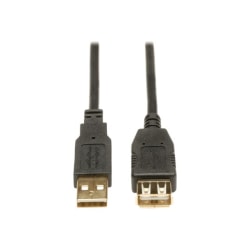 Tripp Lite 3ft USB 2.0 Hi-Speed Extension Cable Shielded A Male / Female 3' - USB extension cable - USB (F) to USB (M) - USB 2.0 - 3 ft - molded, stranded - black